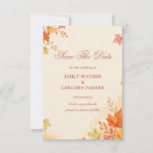 Herfstbladeren Warm Elegant Save The Date (Voorkant)