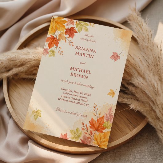 Herfstbladeren Warm Kaart