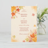 Herfstbladeren Warm Kaart (Staand voorkant)