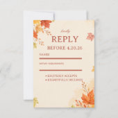 Herfstbladeren Warm RSVP Kaartje (Voorkant)