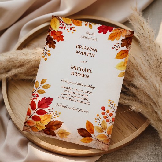 Herfstbladeren Warme Botanische Kaart