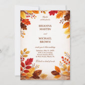 Herfstbladeren Warme Botanische Kaart (Voorkant)
