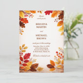 Herfstbladeren Warme Botanische Kaart (Staand voorkant)