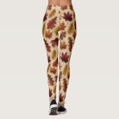 Herfstbladeren Warme Herfst Patroon Leggings (Achterkant)