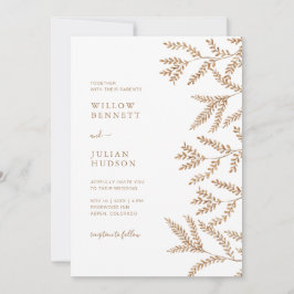 Herfstbladeren Watercolor Bruiloft Kaart