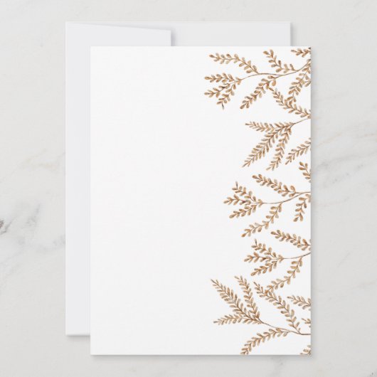 Herfstbladeren Watercolor Bruiloft Kaart (Achterkant)