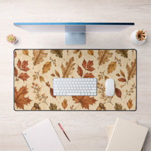 Herfstbladeren Watercolor Patroon Bureaumat