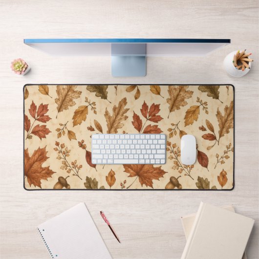 Herfstbladeren Watercolor Patroon Bureaumat (Kantoor 1)