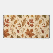 Herfstbladeren Watercolor Patroon Bureaumat (Voorkant)