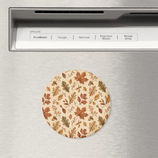 Herfstbladeren Watercolor Patroon Magneet (Insitu (Vaatwasser))