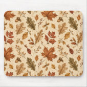 Herfstbladeren Watercolor Patroon Muismat (Voorkant)