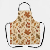 Herfstbladeren Watercolor Patroon Schort (Voorkant)