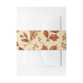 Herfstbladeren Watercolor Patroon Uitnodigingen Wikkel