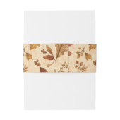 Herfstbladeren Watercolor Patroon Uitnodigingen Wikkel (Achterkant Voorbeeld)