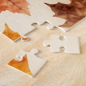 Herfstbladeren Watercolor Vallei Patroon Legpuzzel (Zijkant)