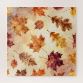 Herfstbladeren Watercolor Vallei Patroon Legpuzzel (Horizontaal)