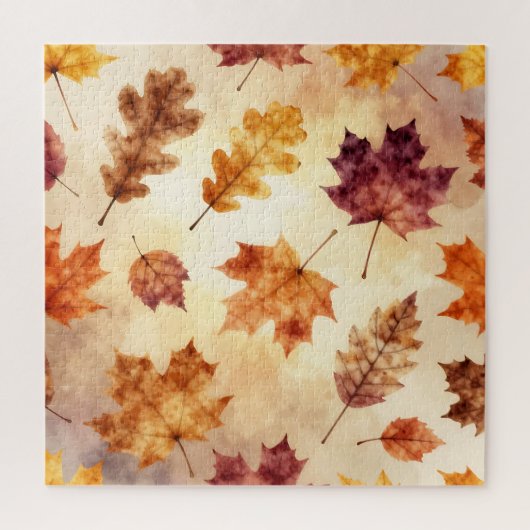Herfstbladeren Watercolor Vallei Patroon Legpuzzel (Verticaal)