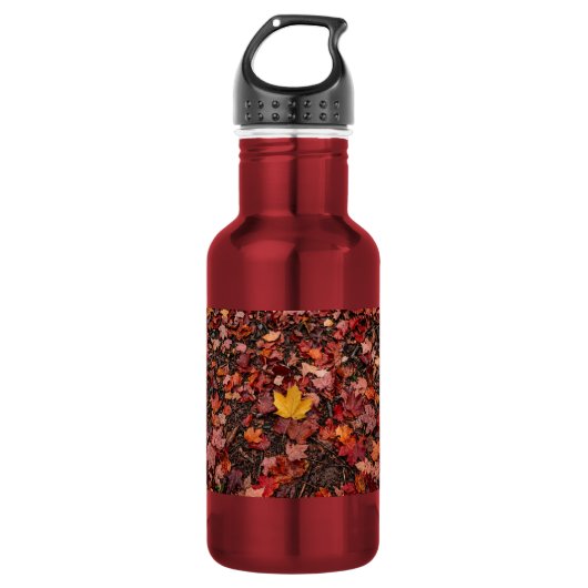 Herfstbladeren  waterfles  (Voorkant)