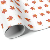 Herfstbladeren Waterverf Hand getrokken Cadeaupapier (Rol Hoek)