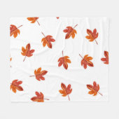 Herfstbladeren Waterverf Hand getrokken Fleece Deken (Voorkant (Horizontaal))