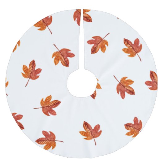 Herfstbladeren Waterverf Hand getrokken Kerstboom Rok (Voorkant)