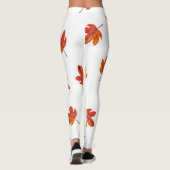 Herfstbladeren Waterverf Hand getrokken Leggings (Achterkant)