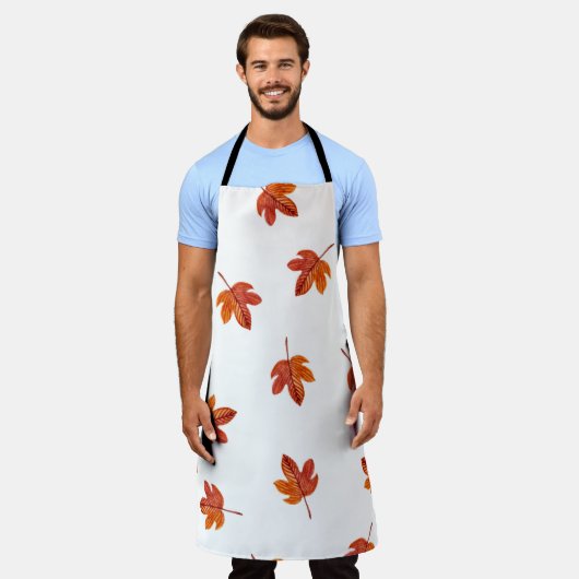 Herfstbladeren Waterverf Hand getrokken Schort (Gedragen)