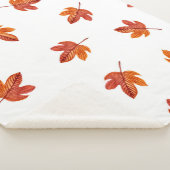 Herfstbladeren Waterverf Hand getrokken Sherpa Deken (3/4)