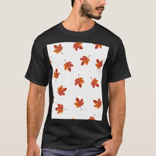 Herfstbladeren Waterverf Hand getrokken T-shirt (Voorkant)