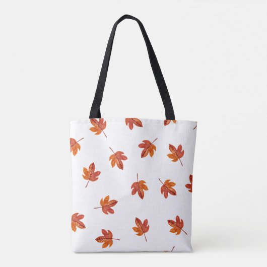 Herfstbladeren Waterverf Hand getrokken Tote Bag (Achterkant)