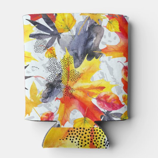 Herfstbladeren: Waterverf Herfst Blikjeskoeler (Achterkant)