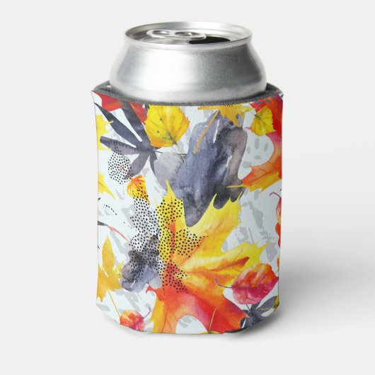 Herfstbladeren: Waterverf Herfst Blikjeskoeler (Blikje Achterkant)