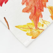 Herfstbladeren waterverf Herfst Rustieke Boom Fleece Deken (Hoek)