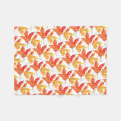 Herfstbladeren waterverf Herfst Rustieke Boom Fleece Deken (Voorkant (Horizontaal))