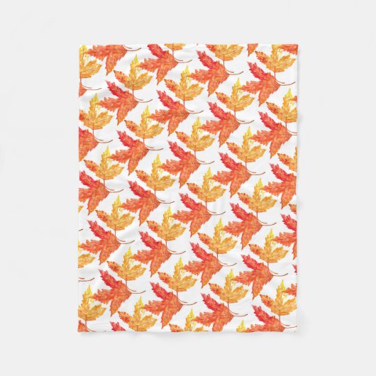 Herfstbladeren waterverf Herfst Rustieke Boom Fleece Deken (Voorkant)