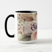 Herfstbladeren  waterverf herfstkleuren mok (Links)