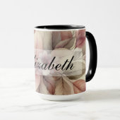 Herfstbladeren  waterverf herfstkleuren mok (Voorkant rechts)