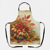 Herfstbladeren  waterverf herfstkleuren schort (Voorkant)