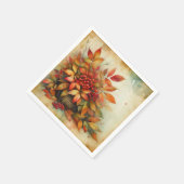 Herfstbladeren  waterverf herfstkleuren servet (Hoek)