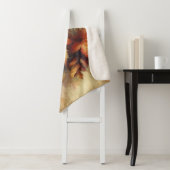 Herfstbladeren  waterverf herfstkleuren sherpa deken (In situ)