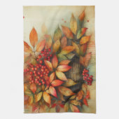 Herfstbladeren  waterverf herfstkleuren theedoek (Verticaal)