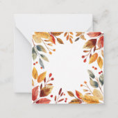 Herfstbladeren Waterverf Lijst Notitiekaartje (Voorkant)