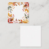 Herfstbladeren Waterverf Lijst Notitiekaartje (Voorkant / Achterkant)