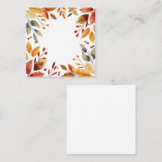 Herfstbladeren Waterverf Lijst Notitiekaartje