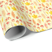Herfstbladeren: Waterverf retro behang Cadeaupapier (Rol Hoek)