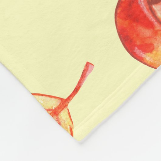 Herfstbladeren: Waterverf retro behang Fleece Deken (Hoek)