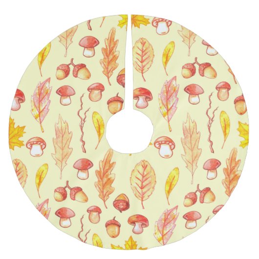Herfstbladeren: Waterverf retro behang Kerstboom Rok (Voorkant)
