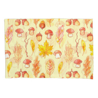 Herfstbladeren: Waterverf retro behang Kussensloop