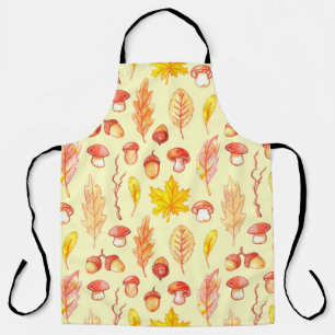 Herfstbladeren: Waterverf retro behang Schort