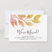 Herfstbladeren We hebben aangekondigd mini-Kaart v Notitiekaartje (Voorkant)